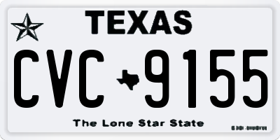 TX license plate CVC9155