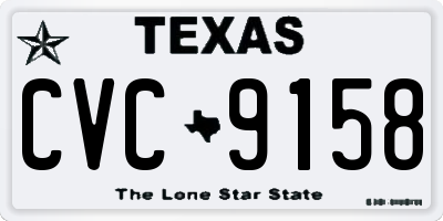 TX license plate CVC9158