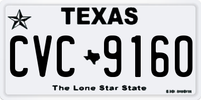 TX license plate CVC9160