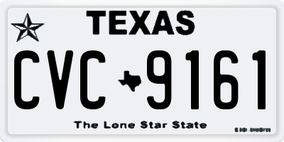 TX license plate CVC9161