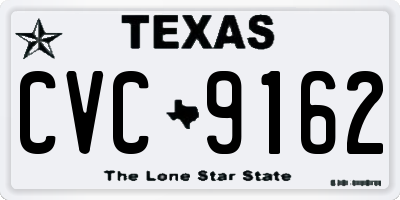 TX license plate CVC9162