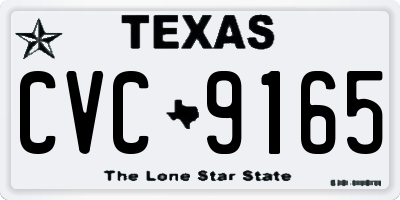 TX license plate CVC9165