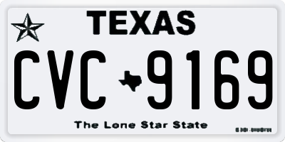 TX license plate CVC9169