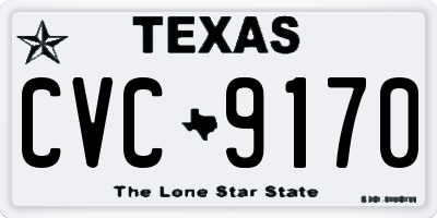 TX license plate CVC9170