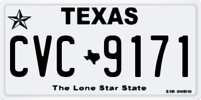 TX license plate CVC9171