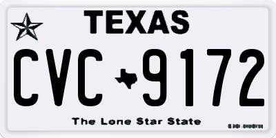 TX license plate CVC9172
