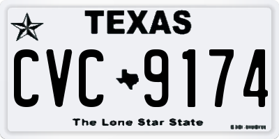 TX license plate CVC9174