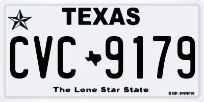 TX license plate CVC9179