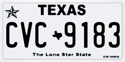 TX license plate CVC9183