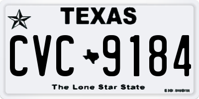 TX license plate CVC9184