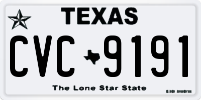 TX license plate CVC9191