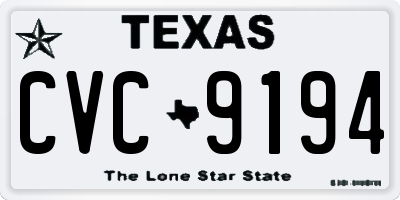 TX license plate CVC9194