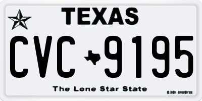 TX license plate CVC9195