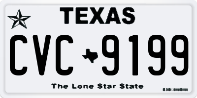 TX license plate CVC9199