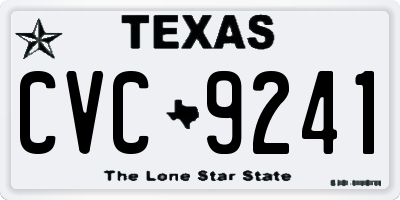 TX license plate CVC9241
