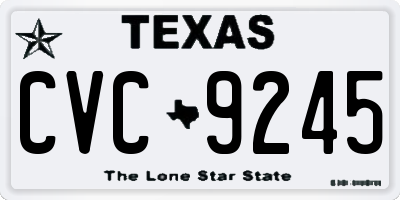 TX license plate CVC9245
