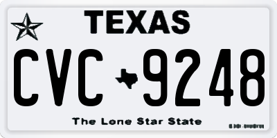 TX license plate CVC9248