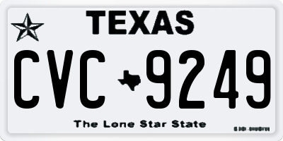 TX license plate CVC9249
