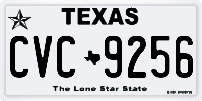 TX license plate CVC9256