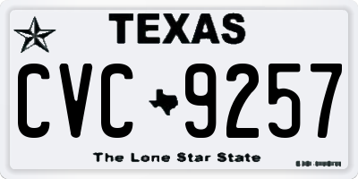 TX license plate CVC9257