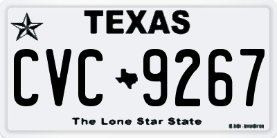 TX license plate CVC9267