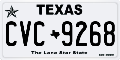 TX license plate CVC9268