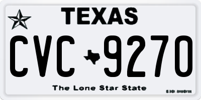 TX license plate CVC9270