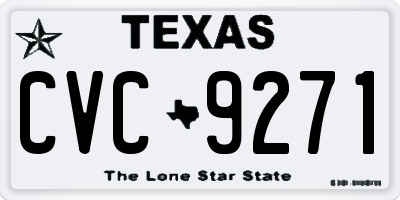 TX license plate CVC9271
