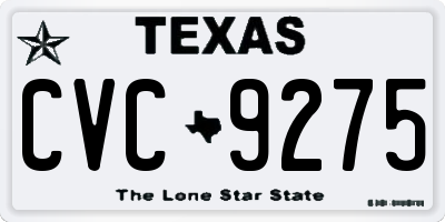 TX license plate CVC9275