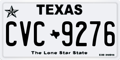 TX license plate CVC9276