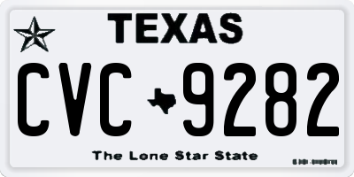 TX license plate CVC9282