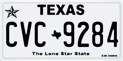 TX license plate CVC9284