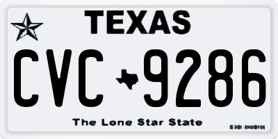 TX license plate CVC9286