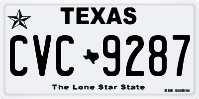 TX license plate CVC9287