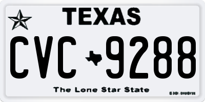 TX license plate CVC9288