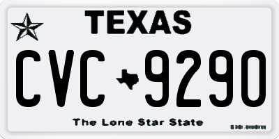TX license plate CVC9290