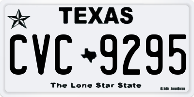 TX license plate CVC9295