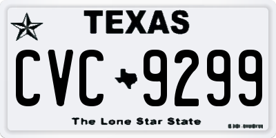 TX license plate CVC9299