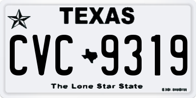 TX license plate CVC9319
