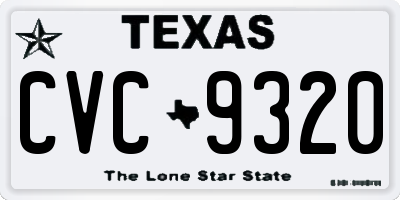 TX license plate CVC9320