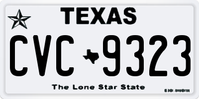 TX license plate CVC9323