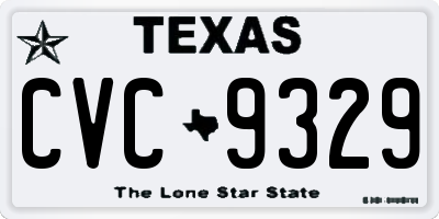 TX license plate CVC9329