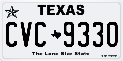 TX license plate CVC9330
