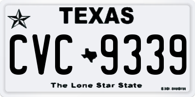 TX license plate CVC9339