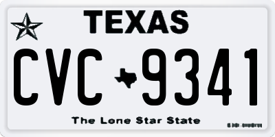TX license plate CVC9341