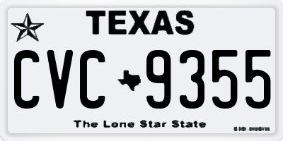 TX license plate CVC9355