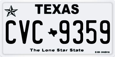 TX license plate CVC9359