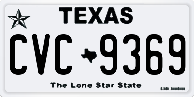 TX license plate CVC9369