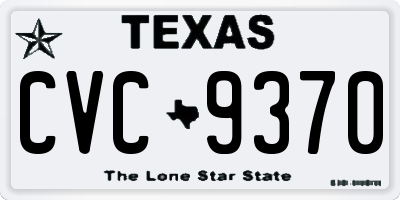 TX license plate CVC9370