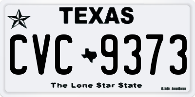 TX license plate CVC9373